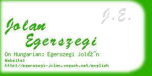 jolan egerszegi business card